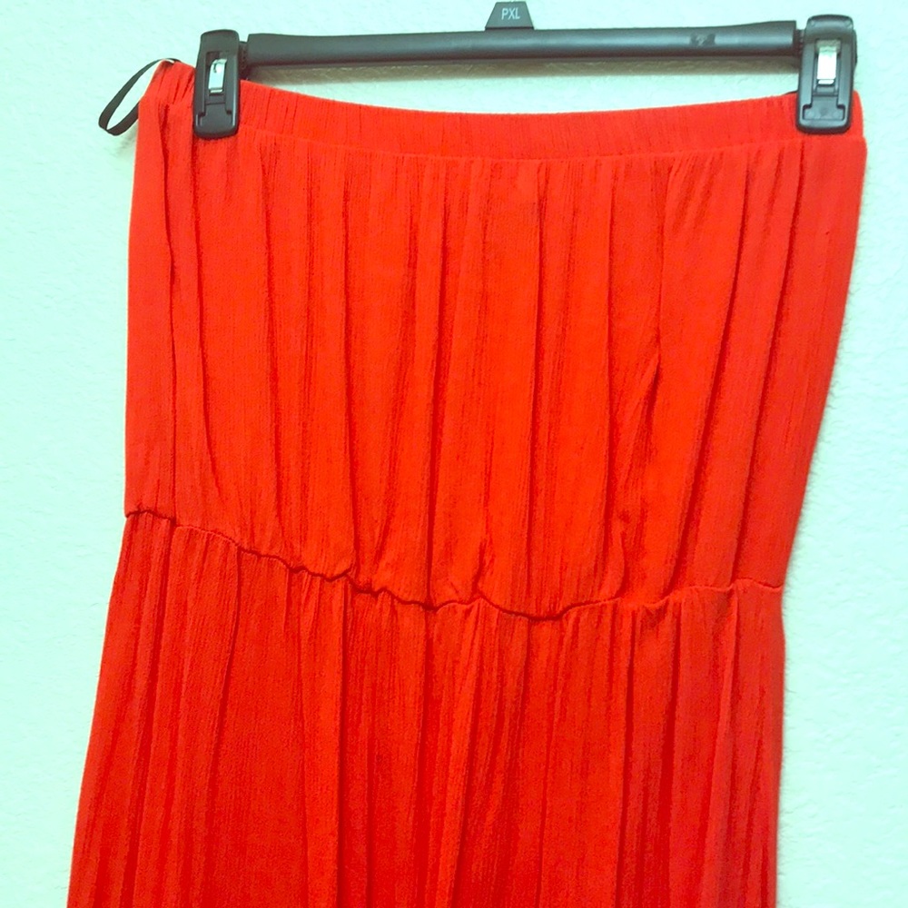 Orange hi-low dress
